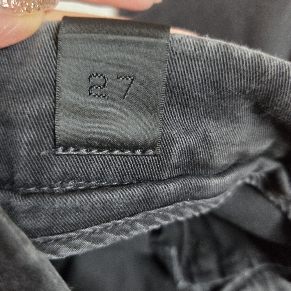 VINCE Women's Size 27 Black Greased Chinos - Picture 4 of 11